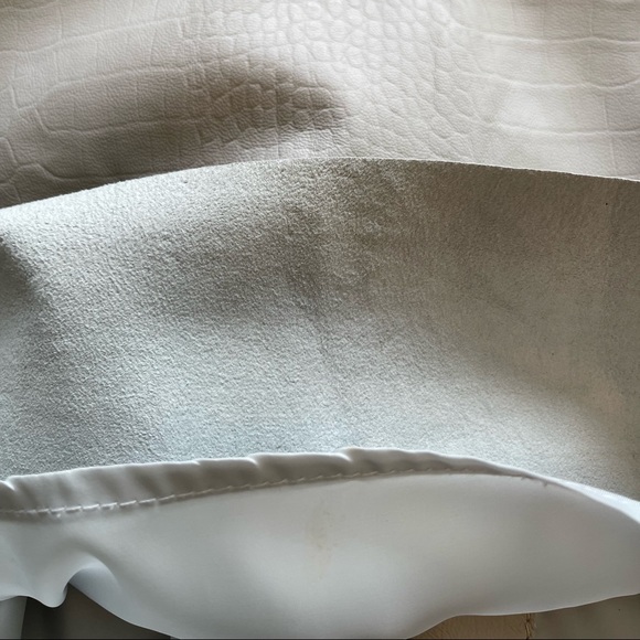 NWT By MALENE BIRGER Gray Embossed Leather Pencil Skirt - Picture 9 of 14